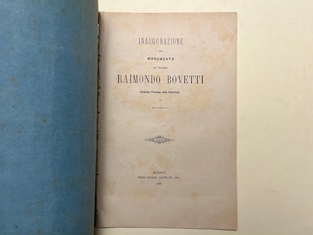 Inaugurazione del monumento al teologo Raimondo Bovetti canonico prevosto nella Cattedrale di Mondovì